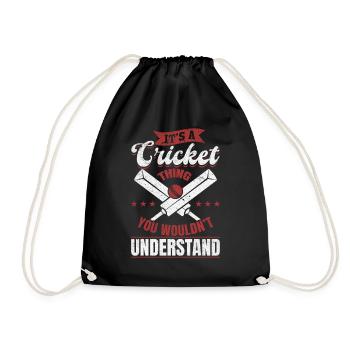 It's A Cricket thing you wouldn't understand - Cri - Drawstring Bag - black - Front