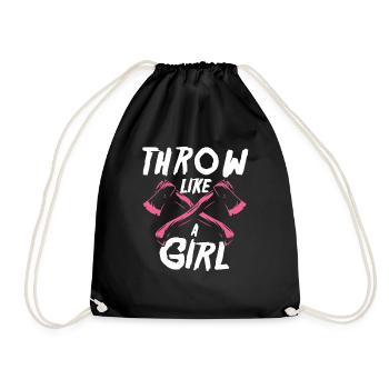 Axe Thrower Axe Throwing Hobby Sports - Drawstring Bag - black - Front