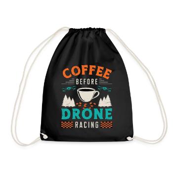 Drone Racing Lover Coffee Quadcopter Coffee Lover - Turnbeutel - Schwarz - Vorne