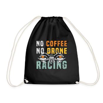 Amateur de course de drones Pas de café Pas d’amateur de café de drone - Sac de sport léger - noir - Devant