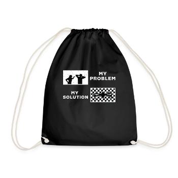 Drone Racing Lover My Problem My Pictogram Dad Mom - Turnbeutel - Schwarz - Vorne