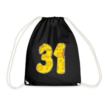 31 years old Lustig Käse - Drawstring Bag - black - Front