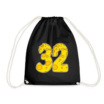 32 years old Lustig Käse - Drawstring Bag - black - Front