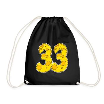 33 ans Lustig Käse - Sac de sport léger - noir - Devant