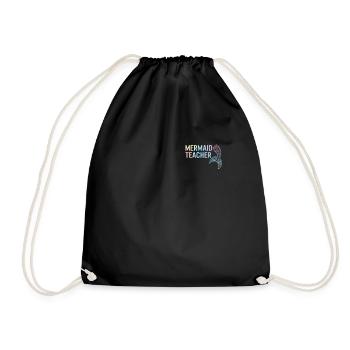 Chemise de professeur, sirène professeur mignon queue de sirène - Sac de sport léger - noir - Devant