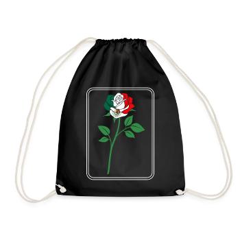 Mexican Shirt, Mexico Flag Mexican Tee, Gift For - Drawstring Bag - black - Front
