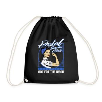 Postal Clerk Shirt, Postal Service Clerk Not For - Drawstring Bag - black - Front