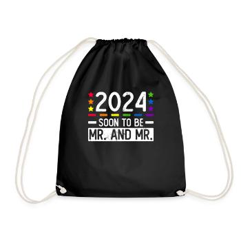 Mariage Gay Pride 2024 Mariage gay - Sac de sport léger - noir - Devant