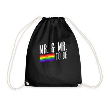 Gay Pride Wedding Gay Marriage - Drawstring Bag - black - Front
