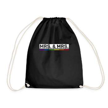 Gay Pride Lesbian Wedding Gay Marriage - Drawstring Bag - black - Front