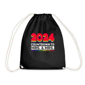 Mariage lesbien de la Gay Pride 2024 Mariage gay - Sac de sport léger - noir - Devant