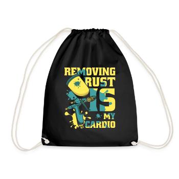 Removing Rust Is My Cardio Vehicle Car Spray Car - Drawstring Bag - black - Front
