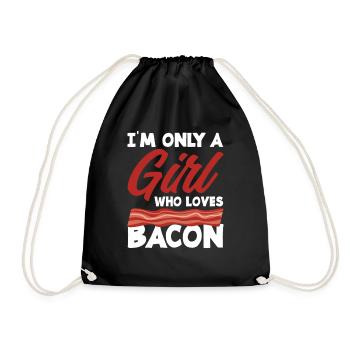 Bacon Bacon fille cadeau - Sac de sport léger - noir - Devant
