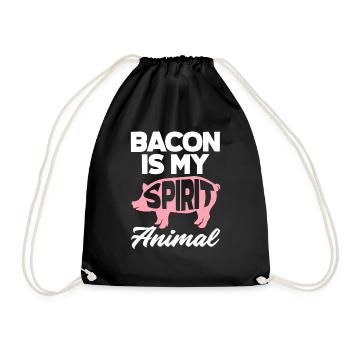 Bacon Bacon Dicton Animal Préféré - Sac de sport léger - noir - Devant