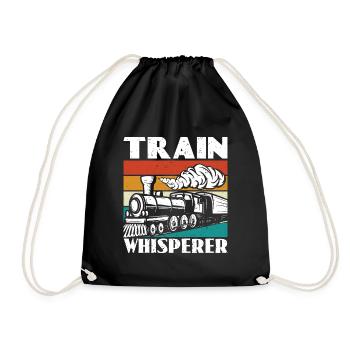 Train Whisperer - Train Driver - Drawstring Bag - black - Front
