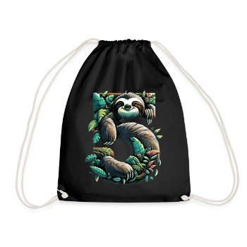 5 ans paresseux 5e cadeau d’anniversaire - Sac de sport léger - noir - Devant