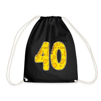40 ans de fromage Lustig - Sac de sport léger - noir - Devant