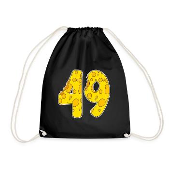 49 years of Lustig Käse - Drawstring Bag - black - Front