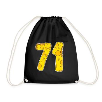 71 years of Lustig Käse - Drawstring Bag - black - Front