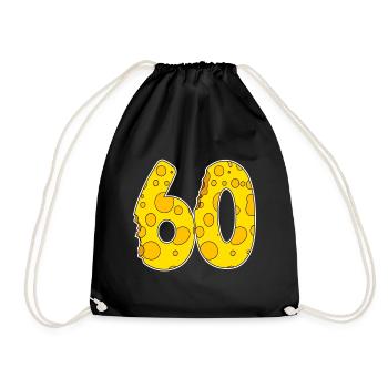 60 ans de fromage Lustig - Sac de sport léger - noir - Devant