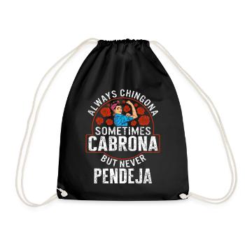 Chemise Latina, toujours Chingona parfois Cabrona - Sac de sport léger - noir - Devant