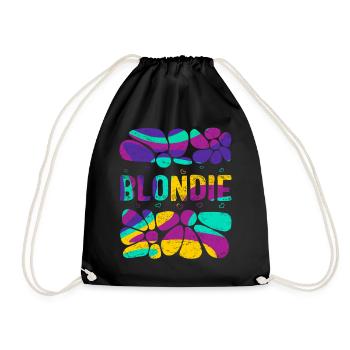 Friendship Shirt, Blondie Tee, Gift For Matching - Drawstring Bag - black - Front