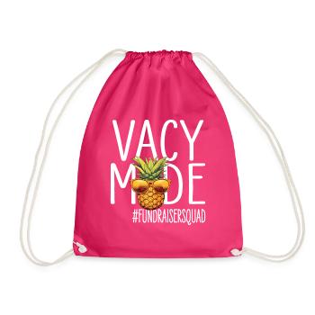 Fundraiser Vacation Vacy Mode Fundraisersquad - Drawstring Bag - fuchsia - Front