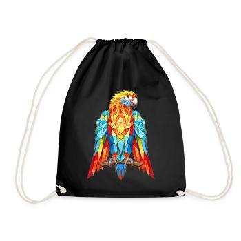 Macaw Parrot Parenting Geometric Bird Lover - Turnbeutel - Schwarz - Vorne