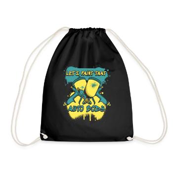 Let's Paint That Auto Body Vehicle Car Spray Car - Drawstring Bag - black - Front