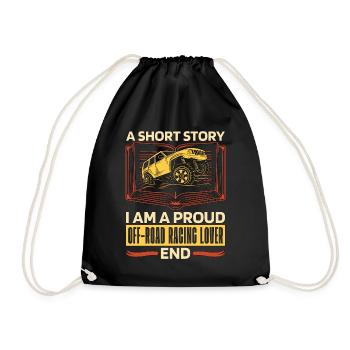 Off-Road Racing Lover A Short Story Off-Road Racer - Drawstring Bag - black - Front
