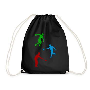 Boccia Silhouettes Joueur de pétanque Silhouettes - Sac de sport léger - noir - Devant