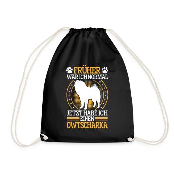 Ovcharka, formerly normal Caucasian Ovcharka - Drawstring Bag - black - Front