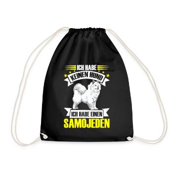 Samoyed is not just a dog sled dog - Drawstring Bag - black - Front