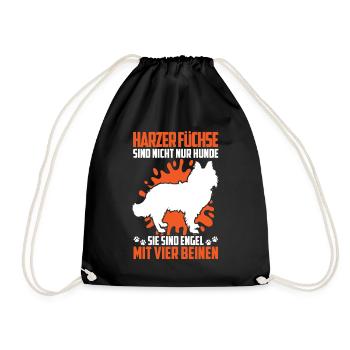 Harz Fox Not Only Dog Herding Dog Herding Fox - Drawstring Bag - black - Front