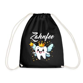 Tooth Fairy Tooth Dental Assistant Dentist Funny - Drawstring Bag - black - Front