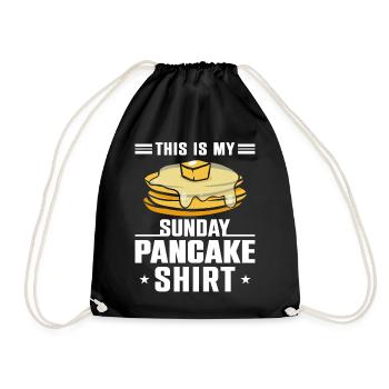 Pancake Lover Kids This Is My - Drawstring Bag - black - Front