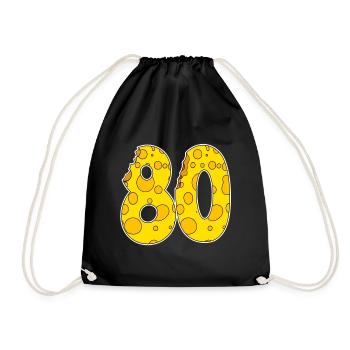 80 ans de fromage Lustig - Sac de sport léger - noir - Devant
