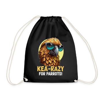 Kea Parrot with Sunglasses Funny Animal Bird Paren - Turnbeutel - Schwarz - Vorne