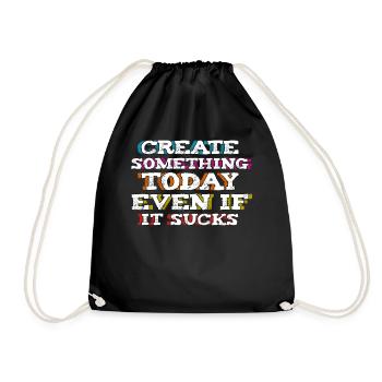 Daily Motivational Positive Thinking Quotes - Turnbeutel - Schwarz - Vorne