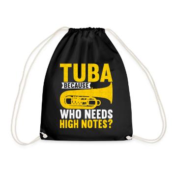 Tuba Tubist - Drawstring Bag - black - Front