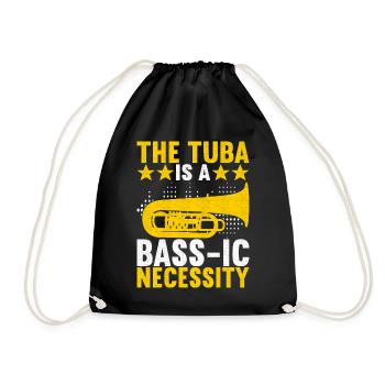 Tuba Tubist - Drawstring Bag - black - Front