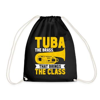 Tuba Tubist - Drawstring Bag - black - Front