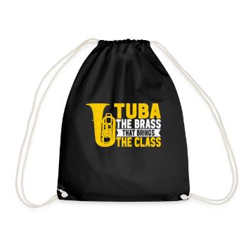 Tuba Tubist - Drawstring Bag - black - Front