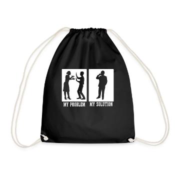 Civil Engineer My Problem My Pictogram Dad Mom - Turnbeutel - Schwarz - Vorne