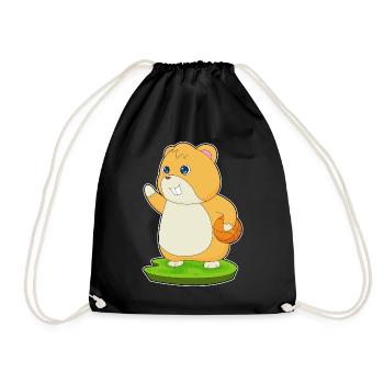 Hamster Joueur De Basket-ball Basket-ball - Sac de sport léger - noir - Devant