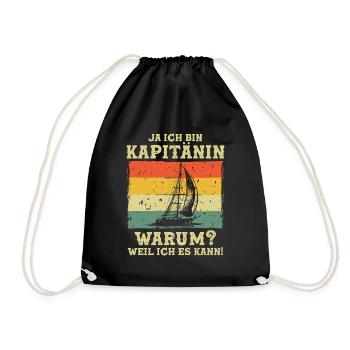 Capitaine parce que je peux - Sac de sport léger - noir - Devant