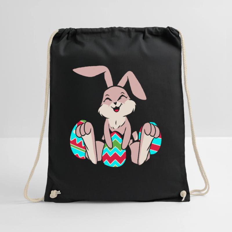 Easter Bunny Easter Eggs Easter Drawstring Bag