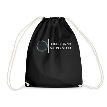 Typographie chemise, Comic Sans Anonymous Tee, cadeau - Sac de sport léger - noir - Devant