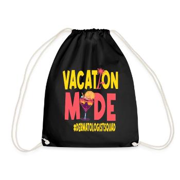 Dermatologist Vacation Vacy Mode - Drawstring Bag - black - Front