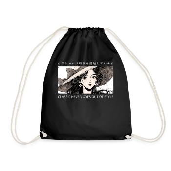 Classic Never Goes Out Of Style Vintage Anime Aest - Turnbeutel - Schwarz - Vorne